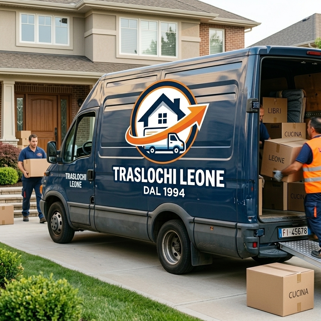 Caricamento furgone per traslochi e logistica